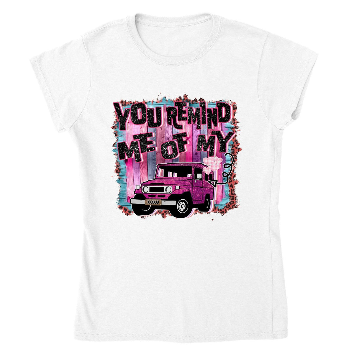 You Remind Me of My Jeep Valentine’s Tee-White-S-Regular Fit Tee-StylinArts