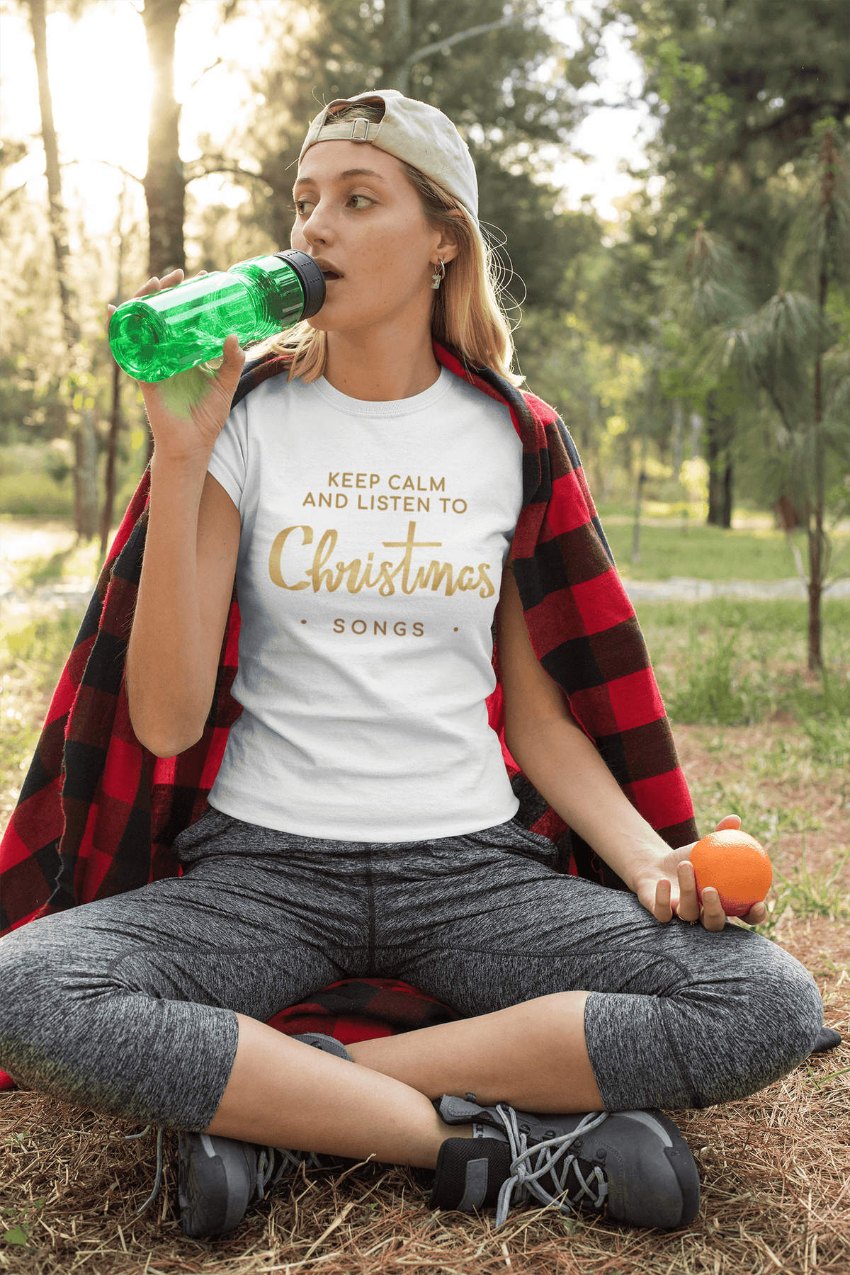 Festive Fir T-Shirt-White-S-Regular Fit Tee-StylinArts